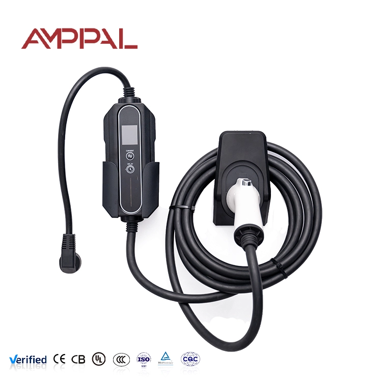 Caricabatterie CA EV portatile da 11 kW con design acrilico per la ricarica in viaggio e a casa