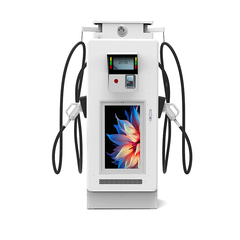 Caricatore per veicoli elettrici CC commerciale da 120 kW con display digitale per stazioni pubbliche