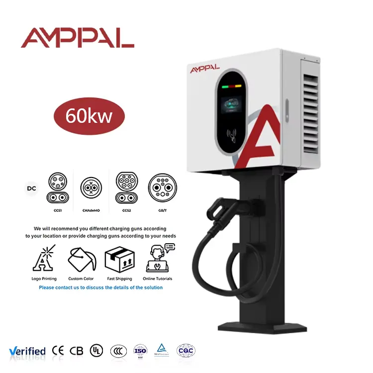 20kW Wall-Mounted DC Fast EV Charging Station for Commercial Parking
